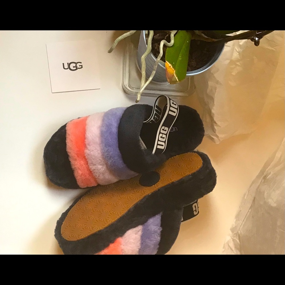 UGG | U.S. Sz 7 |  Fluff Yeah Slide | Multi-Color - Picture 5 of 13